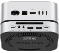ORICO MiniMate Pro+ 40Gbps USB4 doks Mac mini M4/M4 Pro 2025. Alumīnijs, 4 TB NVMe SSD (nav noņemams), 3,5 mm audio, 2 x USB-A. Ideāls statīvs un centrmezgls vienā.