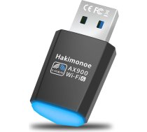 WiFi-USB-Adapter für PC-Desktop, neueste Wi-Fi 6 AX900 Dual-Band 600 Mbps auf 5G/286 Mbps auf 2,4 G Wireless-Netzwerk-Dongle für Windows 11, 10, 7, Laptop, Plug-and-Play mit integiertem