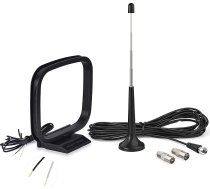 Bingfu DAB FM radio antena, FM stieņa antena ar magnētisko pamatni un 3 m pagarinātāju, saderīga ar Yamaha JVC Sony Bose radio uztvērēju