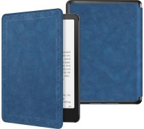 MoKo futrālis visiem jaunajiem 7 collu eBook 12th Gen 2024, viegls PU aizsargvāciņš ar automātiskās modināšanas/miega režīmu 7 collu e-lasītājam, nav piemērots TCL Remarkable Kobo, zils, Vintage Twill