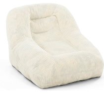Pamapic Bean Bag, Adult Bean Bag with Filling, Bean Bag Chair with Reclining Function, Ergonomic Bean Bag, Indoor Bean Bag Chair for Living Room, Bedroom, Playroom, Beige