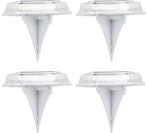 4-teilige Solar-Bodenleuchte, IP65 3000 K Warmweiße Landschaftsbeleuchtung, Solarbetriebene Wegbeleuchtung mit Lichtfunktion, Ideal für, Terrasse und Garten