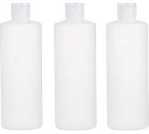3 iepakojuma 400ml caurspīdīgas plastmasas pudeles ar Flip vāku Noplūdes pierādījums kosmētikas tualetes piederumu losjona krēma uzglabāšanas dozators sejas tīrīšanas līdzeklim šampūnam dušas želeja