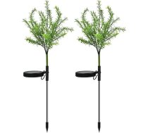 2 Stück Solar Gartenleuchten Außenlampe LED Bunte Weihnachtsbaum-Rasenleuchten Wasserdichte Außenleuchten für Villen, Innenhöfe, Gärten und die Landschaftsgestaltung in Wohnanlagen,2 stück