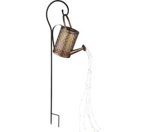 Saules spuldžu lampa, laistīšanas kanna, āra dārza lampa ar laistīšanas kannas dizainu, spuldžu lampa, zelta krāsā, 36x LED, silti balta, garums x platums x augstums 26 x 12,6 x 85 cm.