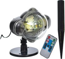 LED-Schneeflocken-Projektor mit Fernbedienung, Kaltweiß, Dekoration für den Außenbereich, Weihnachten, Netzteil, 230 V, Rotationseffekt