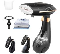 Tvaika tvaicētājs 1500 W, ceļojuma tvaicētājs ar 168 ml un 288 ml 2 ūdens tvertnēm, salokāms, 30 s ātra uzkarsēšana, tvaika gludinātājs ar rokām, tvaika birste drēbēm mājās un ceļojumā
