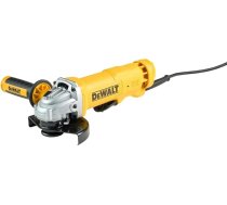 DeWalt DWE4233-QS slīpmašīna Ø 125 mm, 1400 W, kabeļa lāpstiņu slēdzis, tukšgaitas ātrums 11500 apgr./min, M14, aizsardzība pret vibrāciju un sānu rokturis ar vairākām pozīcijām.