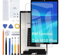 Ekrāna ekrāns priekš Lenovo Tab M10 Plus TB-X606 TB-X606F TB-X606X TB-X606V LCD ekrāna rezerves daļas remonta komplekts (melns, 10,3 collas)