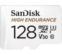 SanDisk augstas izturības microSDXC atmiņas karte 128 GB + adapteris (autokamerām un privātajām drošības kamerām, 100 MB/s nolasīšanai, V30 Full HD un 4K video)