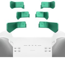 eXtremeRate 6 x Swift lāpstiņas Xbox One Elite & Elite Series 2/Series 2-Core kontrollerim, matēti maināmie metāla aizmugurējie lāpstiņu un slēdža pogu aksesuāri, Aqua Green krāsā
