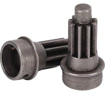 für Traxxas tērauda priekšējā portāla piedziņas ieejas pārnesums, hochfeste Metallachsen-Upgrade-Teile, 2-teiliges Set, langlebiger Ersatz für Off-Road-RC-Car