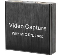 Dilwe Audio video ierakstīšanas karte, HDMI USB 2.0 4K 1080P 30fps spēļu uzņemšanas ierīce, pārnēsājams video pārveidotājs spēlēm, straumēšanai, videokonferencēm, tiešraidei, tiešraidei, noklusējuma, digitāls, pārnēsājams, izturīg
