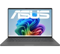 ASUS Zenbook A14 OLED UX3407QA klēpjdators | 14 collu WUXGA 16.10 OLED displejs | QC Snapdragon X Plus X1-26-100 | 16 GB RAM | 1 TB SSD | QC Adreano GPU | Windows 11 | QWERTZ tastatūra | Islande Grey
