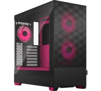 Fractal Design Pop Air RGB Magenta Core - Rūdīta stikla caurspīdīgs tonējums - Priekšējā daļa ar "Honeycomb Mesh" sietu - TG sānu panelis - Komplektā iekļauti trīs 120 mm Aspect 12 RGB ventilatori - ATX High Airflow Mid Tower PC Gaming Case