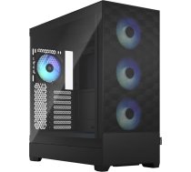 Fractal Design Pop XL Air RGB Black - Rūdīta stikla caurspīdīgs tonējums - Priekšējā daļa ar "Honeycomb Mesh" sietu - TG sānu panelis - Četri 120 mm Aspect 12 RGB ventilatori komplektā - E-ATX High Airflow Full Tower pilnā korpusa datorspēļ