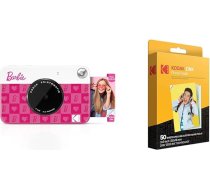 Barbie x Kodak Printomatic pilnkrāsu digitālā fotokamera tūlītējai drukāšanai + KODAK 2 "x3" Premium fotopapīrs (50 lapas)