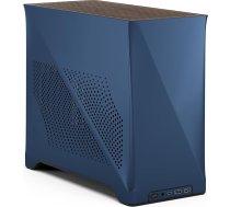 Fractal Design Era 2 ITX datora korpuss pusnakts zilā krāsā - glīts anodēts alumīnijs, valriekstu masīva virsma, atbalsta 3 slotu GPU, iekļauts PCIe 4.0 Riser kabelis
