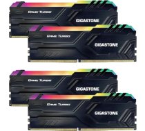RGB DDR4 RAM: GIGASTONE Game Turbo 64GB Kit (4x16GB) DDR4 3200MHz PC4-25600 CL16-18-18-40 Intel XMP 2.0 AMD Ryzen 1.35V UDIMM 288Pin Non-ECC Unbuffered Desktop High Performance Memory Black