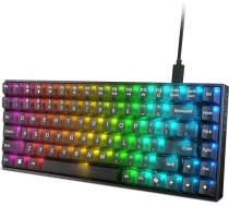 Lenovo Legion K510 Mini Pro mehāniskā spēļu tastatūra - 84 taustiņi - 75% kompakts dizains - caurspīdīgi taustiņi - RGB apgaismojums - spāņu QWERTY - iekļauts 1,8 m kabelis - melna krāsa