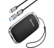 PHIXERO P5 Portable SSD 1TB līdz 560MB/s, USB 3.2 Gen 2 ārējais cietvielu disks, USB C uz C&A viedtālrunim, planšetdatoram, datoram, laboratorijas datoram (melns)