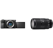 Sony Alpha 6700 bezspoguļa APS-C digitālā kamera (mākslīgā intelekta autofokuss, 5 asu attēla stabilizācija, 4K 120p video, skārienjutīgais displejs videoreportāžām un selfijiem) + 70350G