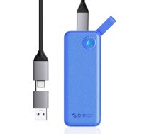 ORICO 1TB ārējais SSD līdz 1050MB/s, pārnēsājams SSD cietais disks ar 2-in-1 USB C un A kabeļiem, piemērots iPhone 16 Pro Max, planšetdatoriem, portatīvajiem datoriem B10PRO (zils)