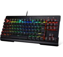 Redragon K561 TKL - vadu spēļu tastatūra - mehāniskā tastatūra - kompakta, bez taustiņiem, RGB apgaismojums - Anti-Ghosting, vācu (QWERTZ) izkārtojums, Plug & Play, zils slēdzis, (melna)