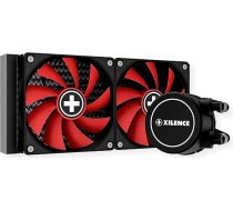 Xilence LQ240 AMD un Intel 240 mm AiO ūdens dzesēšana, AM5/AM4, LGA 1700/2066/2011/1151/1150/1155/1156/1200, 300 W TDP, 2 x 120 mm PWM ventilatori, klusa, augstas dzesēšanas prasības spēlēs/spēlēs,