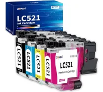 LC521 tintes kasetnes Brother LC521VAL LC-521 LC521BK LC521C LC521C LC521M LC521Y Tintes kasetnes ir saderīgas ar Brother DCP-J1310DW DCP-J1360DW DCP-J1460DW DCP-J1313DW DCP-J1260W printeriem.
