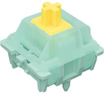 Gateron Jade Series Jade Yellow Pro V3 lineārais klaviatūras slēdzis, 5 kontakti 55gf, iepriekš eļļots spēļu klaviatūras slēdzis, saderīgs ar visām MX mehāniskām tastatūrām (108 gab., Jade Yellow)