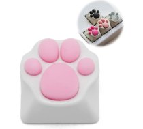 Kaķa ķepas taustiņu vāciņi mehāniskajai metāla tastatūrai Esc Custom Keycap saderīgs ar Cherry MX spēļu taustiņu vāciņiem tastatūras tastatūras DIY tastatūras dāvana draugam spēļu mīļotājiem Boy White