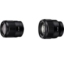Sony FE 35 mm f/1.8 pilna formāta fiksētais platleņķa objektīvs (SEL35F18F) un portretu objektīvs SEL-85F18 (fiksētais fokusa attālums, 85 mm, F1.8, pilns formāts, piemērots A7, A6000, A5100, A5000 un Nex sērijai, E-Mount), melns