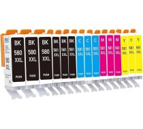 PGI-580 CLI-581 XXL kasetnes saderīgas ar Canon 580 581 XXL kasetnēm (3 PGBK, 3 melnas, 3 zilas, 3 sārtas, 3 dzeltenas, 3 purpursarkanas) priekš Pixma TR7550 TR8550 TS6150 TS6151 TS8150 TS8151 TS8152 TS915 0 US