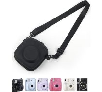 Cieta EVA kameras somiЕ†a, saderД«ga ar Fujifilm Instax Mini 12/11/9/8/7+/90/99/40, krДЃsaina aizsargvДЃciЕ†ЕЎ ar plecu siksnu, klasiski melns, uzglabДЃЕЎanas futrДЃlis Fuji instant kamerДЃm