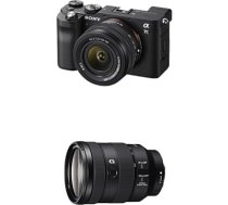 Sony Alpha 7C bezspoguļa bezspoguļa E-Mount pilna kadra digitālais fotoaparāts ILCE-7C (24,2 MP, 7,5 cm (3 collu) skārienjūtīgais displejs, reāllaika AF) ar 28-60 mm un 24-105 mm f4 objektīviem - melns