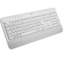 Logitech Signature K650 Comfort bezvadu tastatūra ar plaukstas balstu, BLE Bluetooth/Logi Bolt USB uztvērējs, Soft Touch tastatūra, Numpad, PC/Windows/Mac, spāņu QWERTY - balta