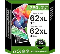 62 Printera kasetnes 62XL melnas krāsas daudzpaku printeru kasetnes 62 XL kasetnes Nomaiņa HP 62XL tintes kasetnei priekš HP Envy 5540 5545 5548 5640 5646 7640 5544 OfficeJet 5740 5742 5744