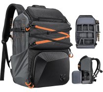 K&F CONCEPT profesionāla fotokameras mugursoma, 25 L, liela foto mugursoma, ūdensnecaurlaidīga, fotokameras mugursoma DSLR kamerai ar 15,6 collu nodalījumu klēpjdatoram, lietus pārsegs, piemērota fotografēšanai pilsētā, ceļojumiem