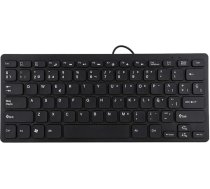 VBESTLIFE 78 taustiņu vadu pārnēsājamā spāņu tastatūra Ultra plānā USB klusā biznesa tastatūra Splashproof spēļu tastatūra darbvirsmas datoram Laptop Tablet