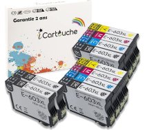 icartouche tintes kasetnes saderīgas ar Epson 603XL Expression Home XP2100 XP2150 XP3100 XP3150 XP4100 XP4150 Workforce WF-2820DWF WF-2830DWF WF-2840DWF WF-2850DWF WF-2870DWF (4BK 2C 2C 2M 2Y) )