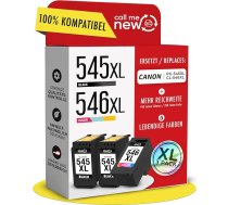 545XL un 546XL printeru kasetnes - saderīgas ar Canon printeru kasetnēm 545 546 XL Multipack (PG-545XL melnā un CL-546XL krāsu) - XL Range Smart Chip PIXMA TS3350 - 3
