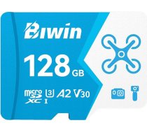 Biwin MS160 MicroSDHC UHS-I atmiņas karte 128GB - nolasīšana līdz 160MB/s - A2 V30 U1 Class 10-4K UHD video ierakstīšanai no viedtālruņiem/tabletiem/digitālajām kamerām Canon Sony