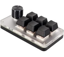 Mehāniskā tastatūra, spēļu tastatūra ar pogu, ergonomiska Plug and Play DIY programmējama spēļu tastatūra, atbalsta Vista, OS X sistēmu galddatoriem (6 taustiņi ar 1