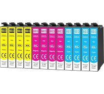 Yowell 12 x 603XL multipakete, kas saderīga ar Epson 603 603XL krāsu kasetnēm Expression Home XP-3105 XP-2100 XP-2105 XP-4100 XP-4105 Workforce WF-2830 WF-2810 WF-2835 WF-2850