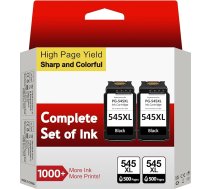 Sunnieink 545 XL melna - 2 x 500+ lappuses, saderīga ar oriģinālajām Canon 545, PG-545 XL kasetnēm, kas paredzētas Pixma TS3400 TS3100 TS3150 TS3300 TS3350 TS3450 TR4500 TR4551 MG2500 MG25500 s