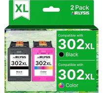 302XL tintes kasetnes HP 302 XL melnās un krāsainās HP DeskJet 3630 3632 3639 Envy 4520 4525 4527 OfficeJet 3831 3833 3830 (1 melna, 1 trīskrāsu)