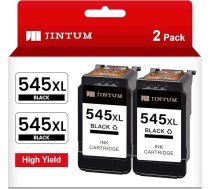 JINTUM PG-545XL melnās krāsas daudzpaku kasetnes, kas ir saderīgas ar Canon 545XL printeru kasetnēm, priekš PIXMA MX495 MG2950 MG2450 MG2550 MG3050 TR4550 TS3150 TS3151 TS205 TS305 TR4551 (2 2 2 pack )