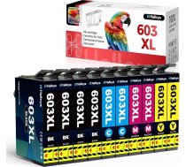 603 XL printeru kasetnes, kas saderīgas ar Epson 603 603XL kasetnēm Expression Home XP-2100 XP-2150 XP-3100 XP-3105 XP-3150 XP-4100 XP-4150, Workforce WF-2810 WF-2830 WF-2830 WF-2850 (10 gab.)