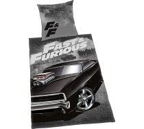 Herding FAST & FURIOUS gultas veļas komplekts, apgriežams motīvs, sega 135 x 200 cm, spilvendrāna 80 x 80 cm, kokvilna/Renforcé